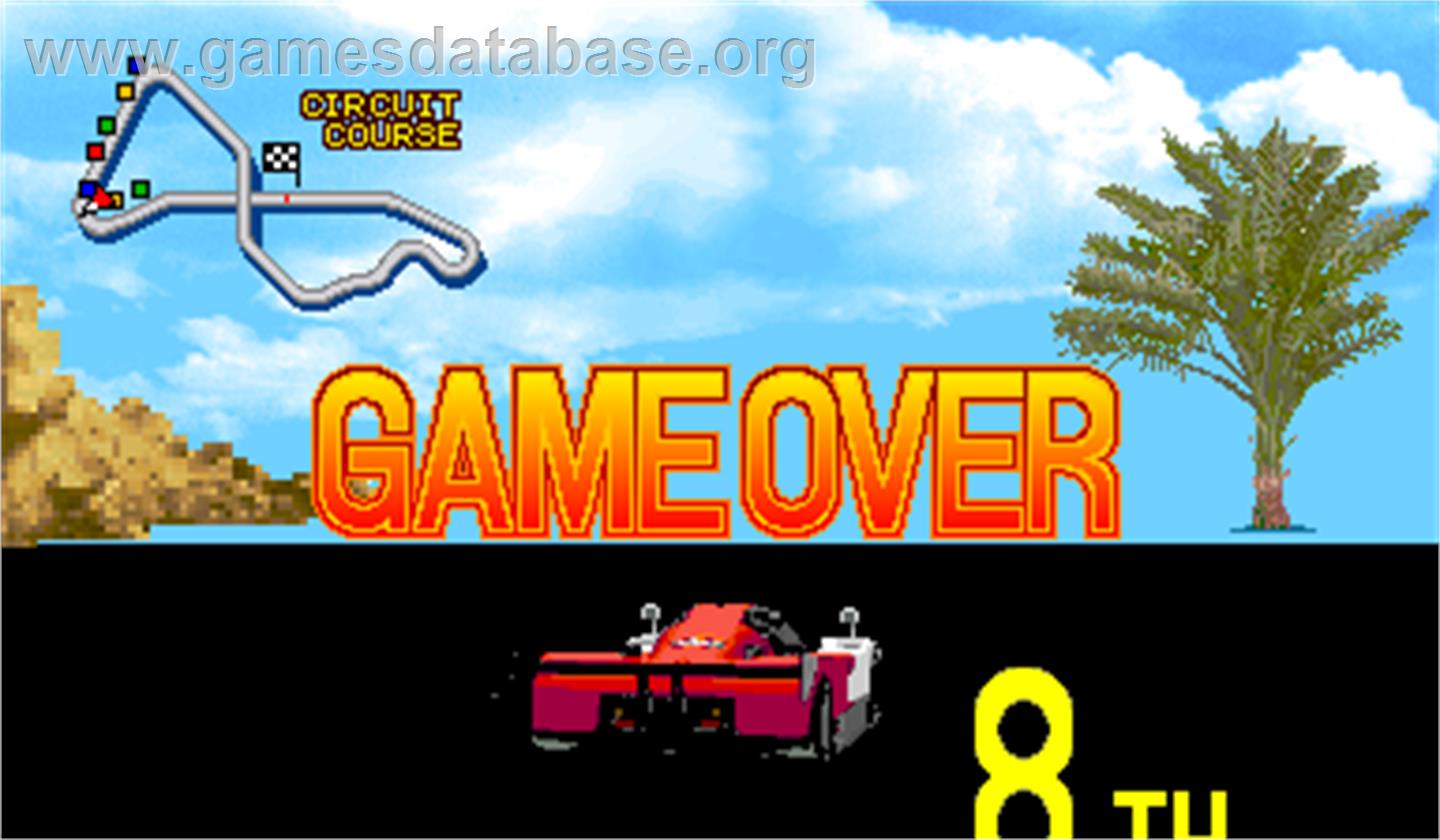 Racin' Force - Arcade - Artwork - Game Over Screen