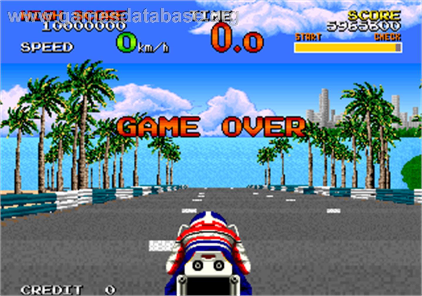 Racing Hero - Arcade - Artwork - Game Over Screen