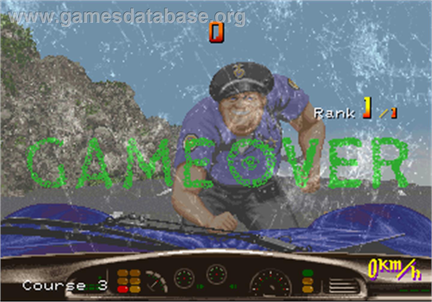 Rad Rally - Arcade - Artwork - Game Over Screen