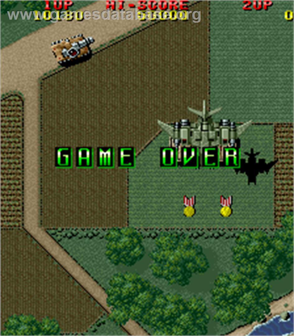 Raiden - Arcade - Artwork - Game Over Screen