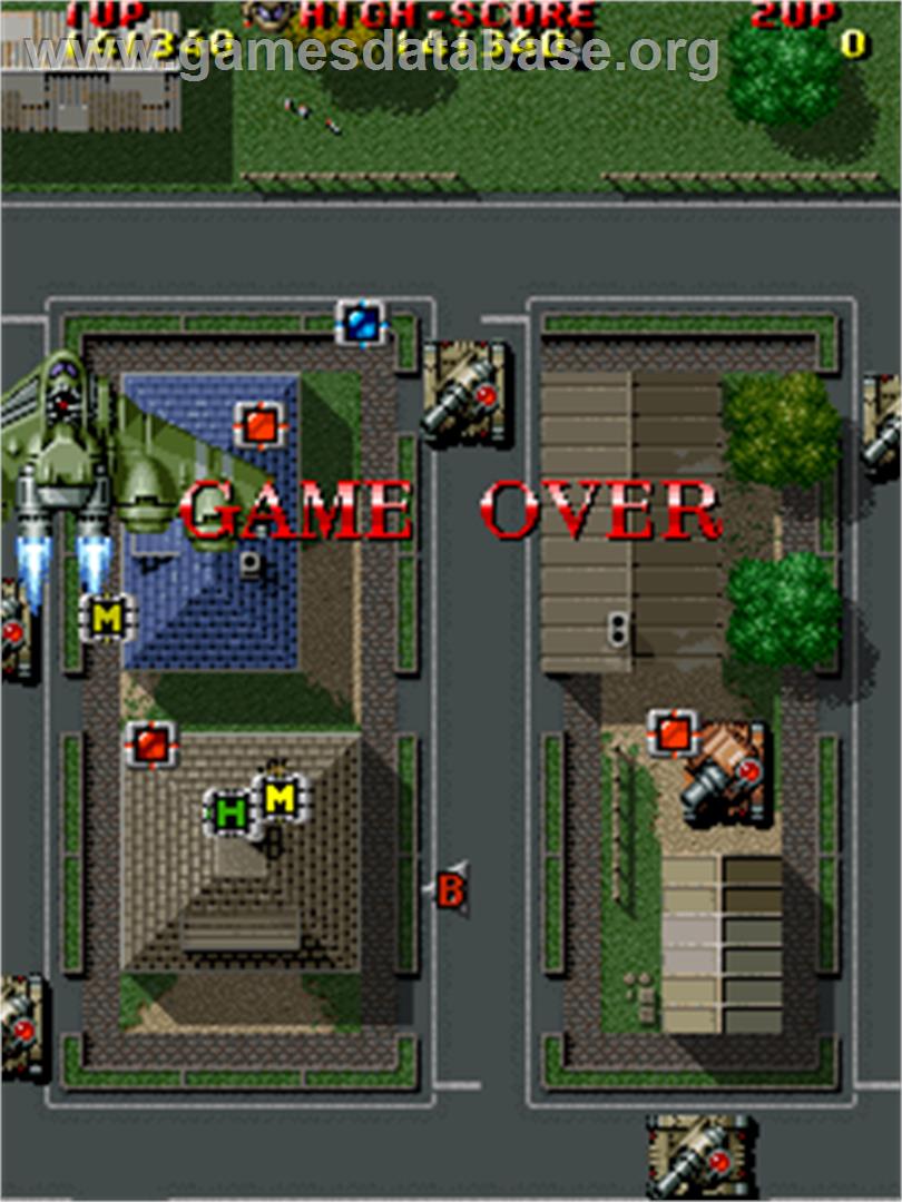 Raiden II - Arcade - Artwork - Game Over Screen