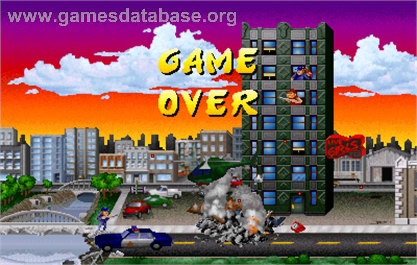 Rampage: World Tour - Arcade - Artwork - Game Over Screen
