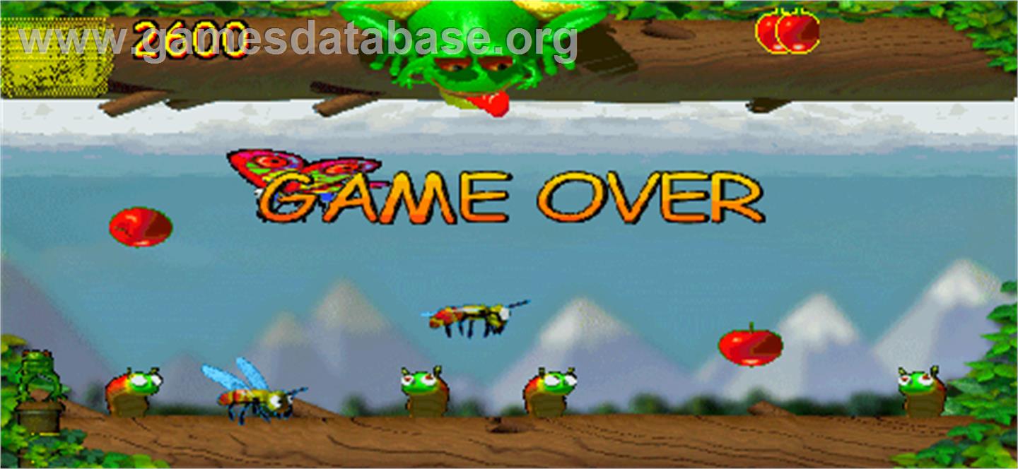 Ripper Ribbit - Arcade - Artwork - Game Over Screen