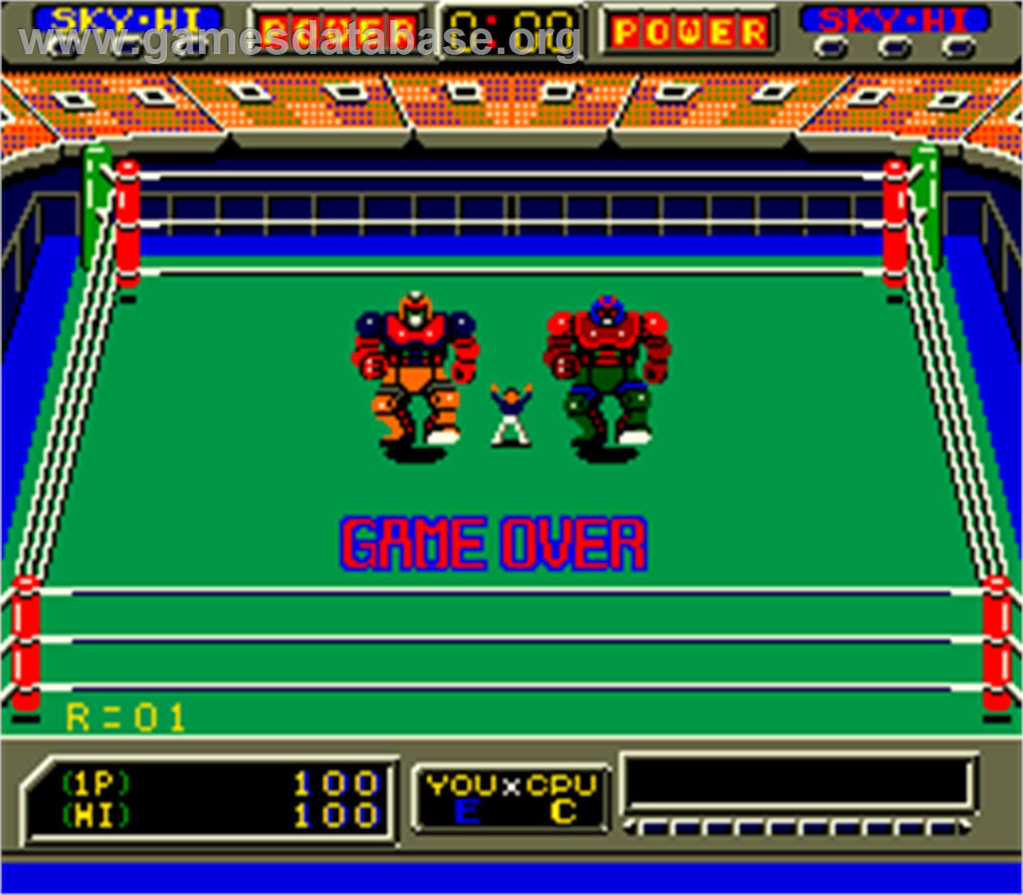 Robo Wres 2001 - Arcade - Artwork - Game Over Screen