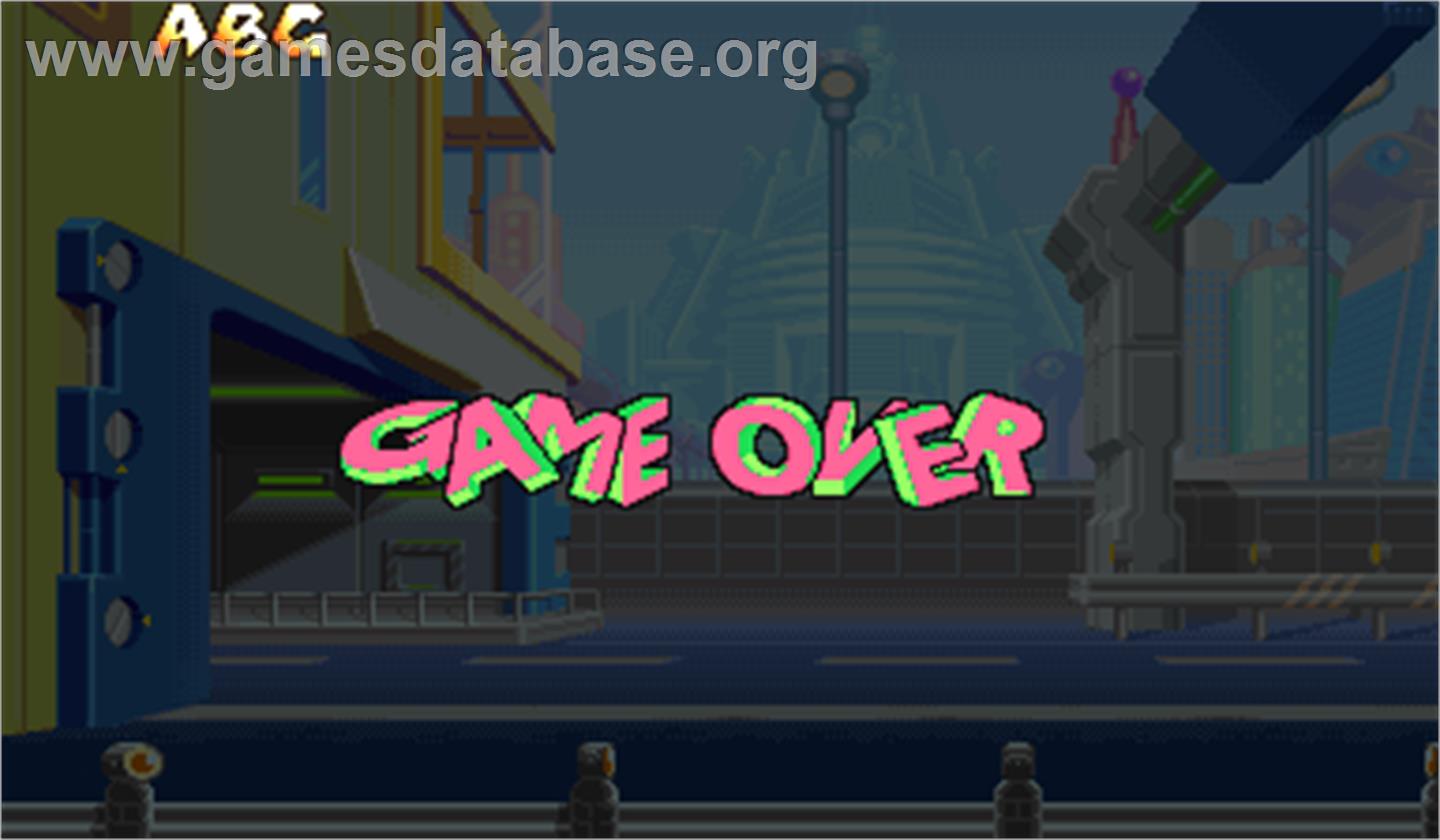 Rockman 2: The Power Fighters - Arcade - Artwork - Game Over Screen