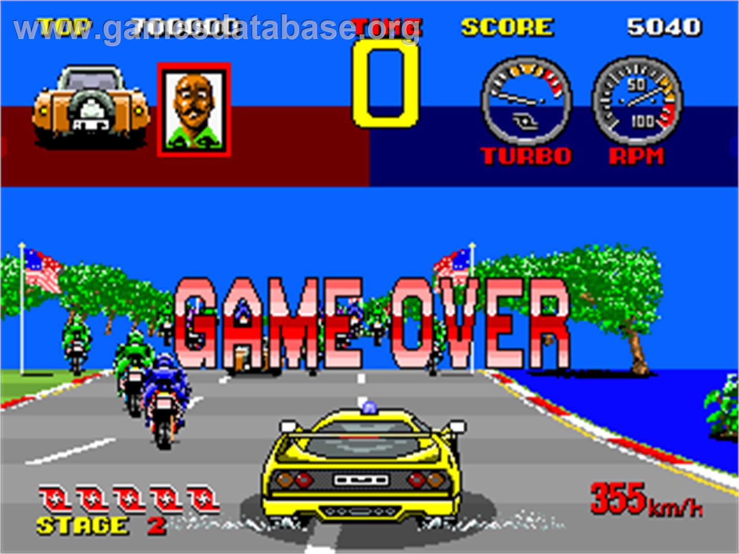 Round Up 5 - Super Delta Force - Arcade - Artwork - Game Over Screen