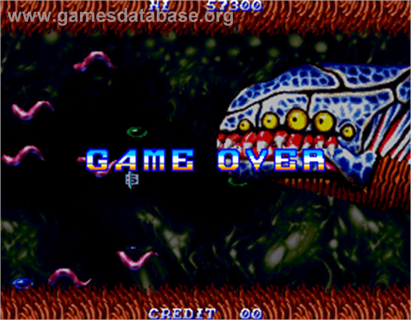 Salamander 2 - Arcade - Artwork - Game Over Screen