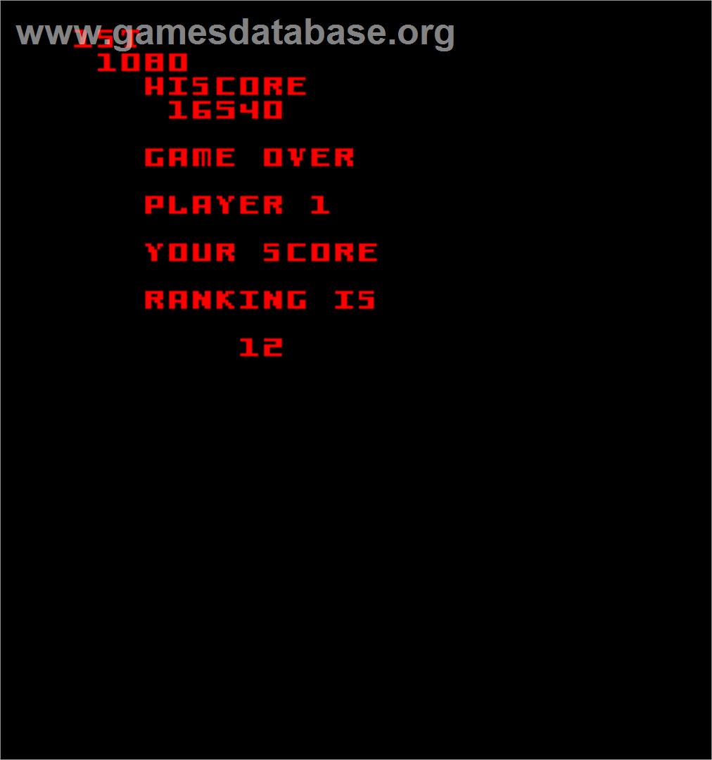 Satan's Hollow - Arcade - Artwork - Game Over Screen