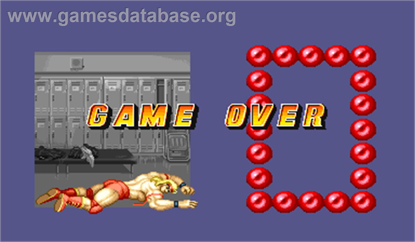 Saturday Night Slam Masters - Arcade - Artwork - Game Over Screen