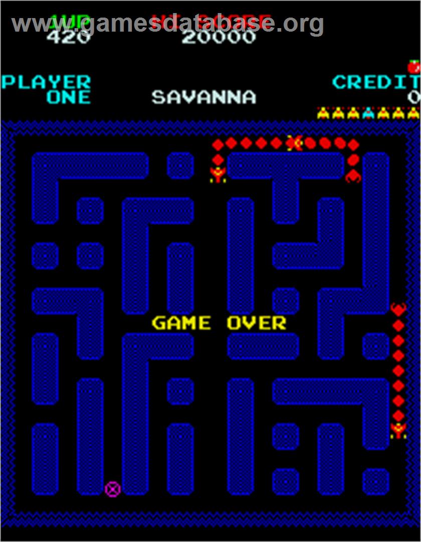 Savanna - Arcade - Artwork - Game Over Screen