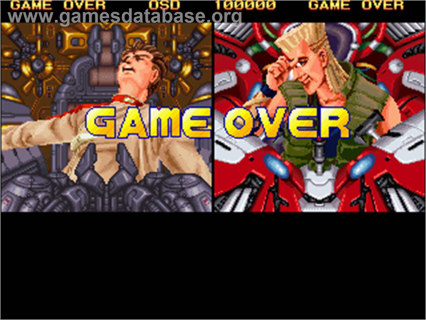 Schmeiser Robo - Arcade - Artwork - Game Over Screen