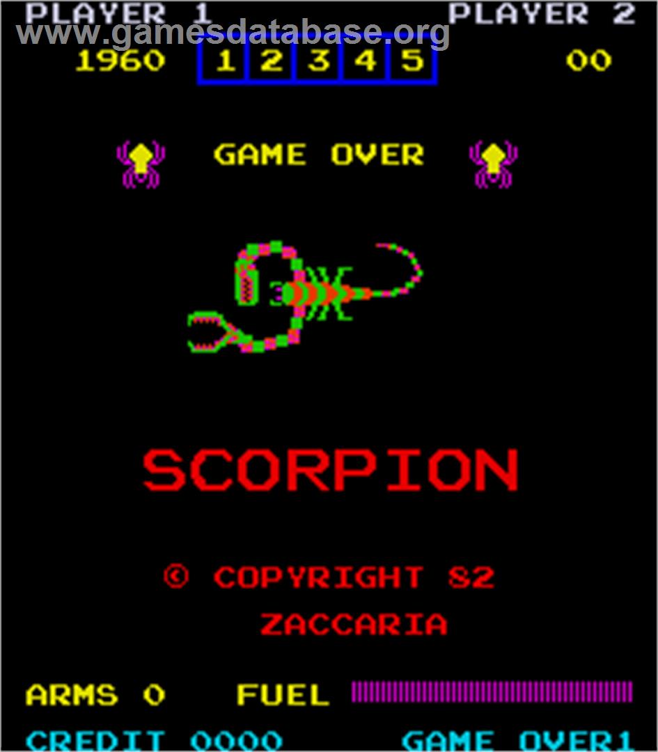 Scorpion - Arcade - Artwork - Game Over Screen