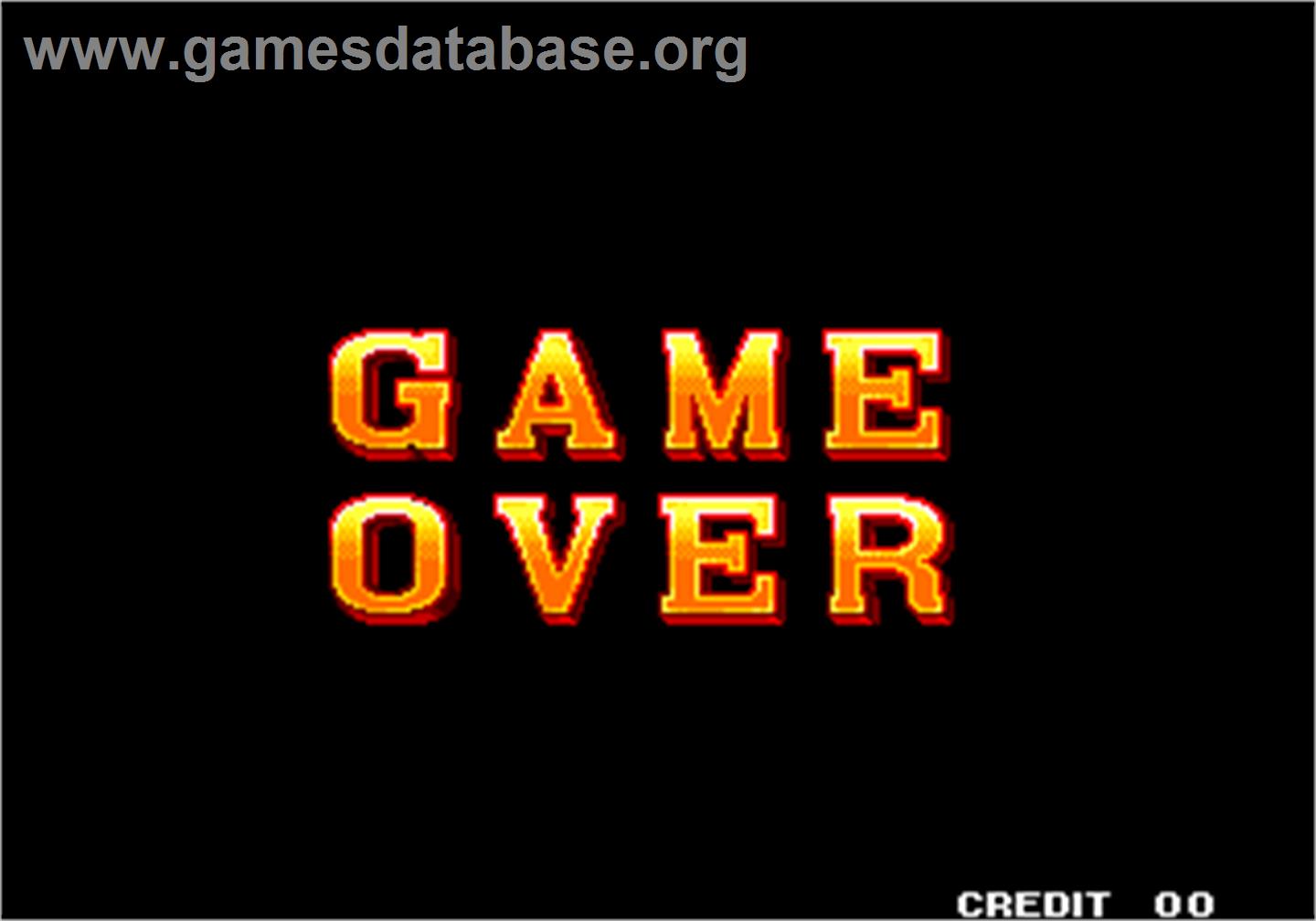 Sengoku 2 / Sengoku Denshou 2 - Arcade - Artwork - Game Over Screen