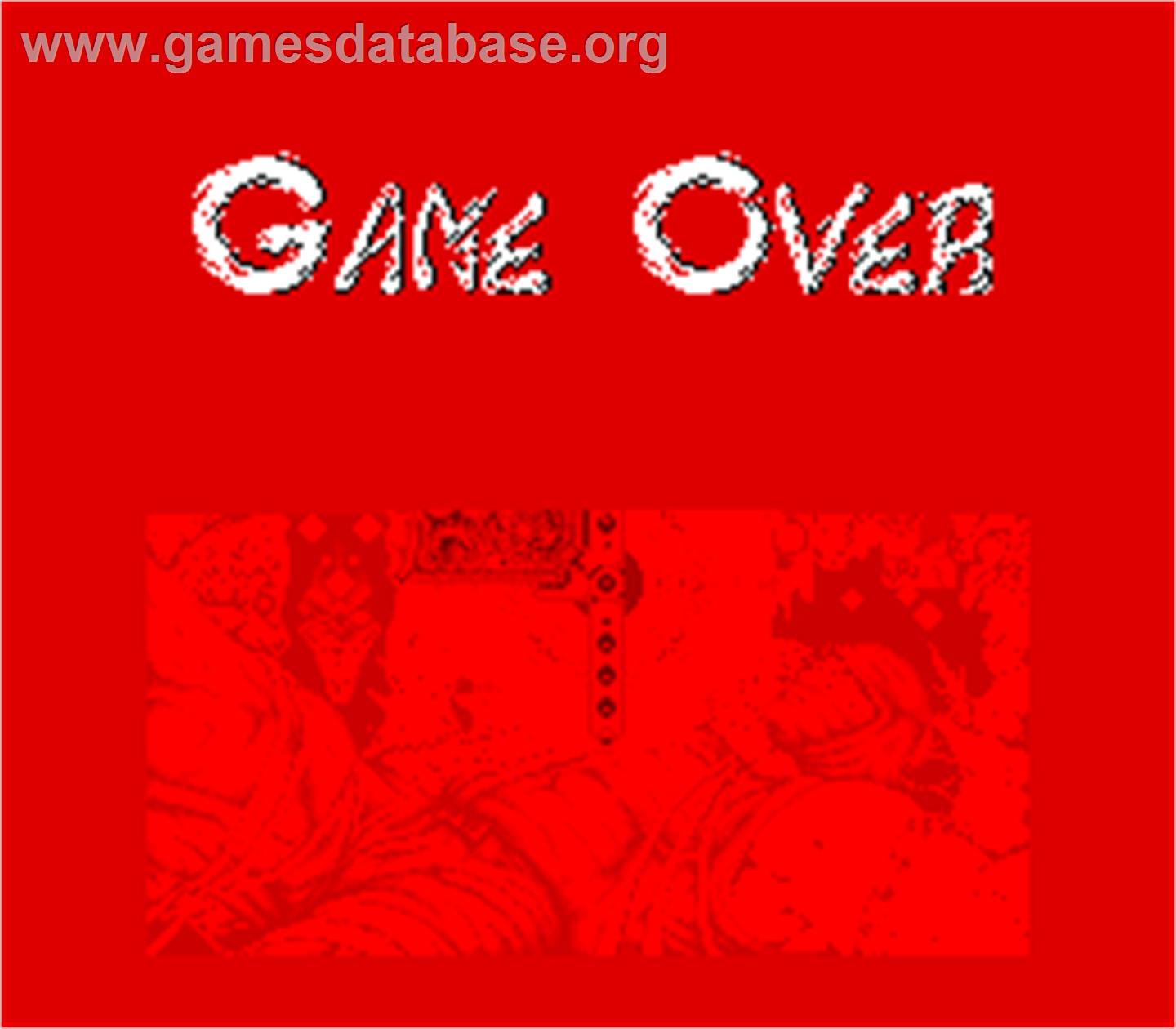 Shadow Warriors - Arcade - Artwork - Game Over Screen