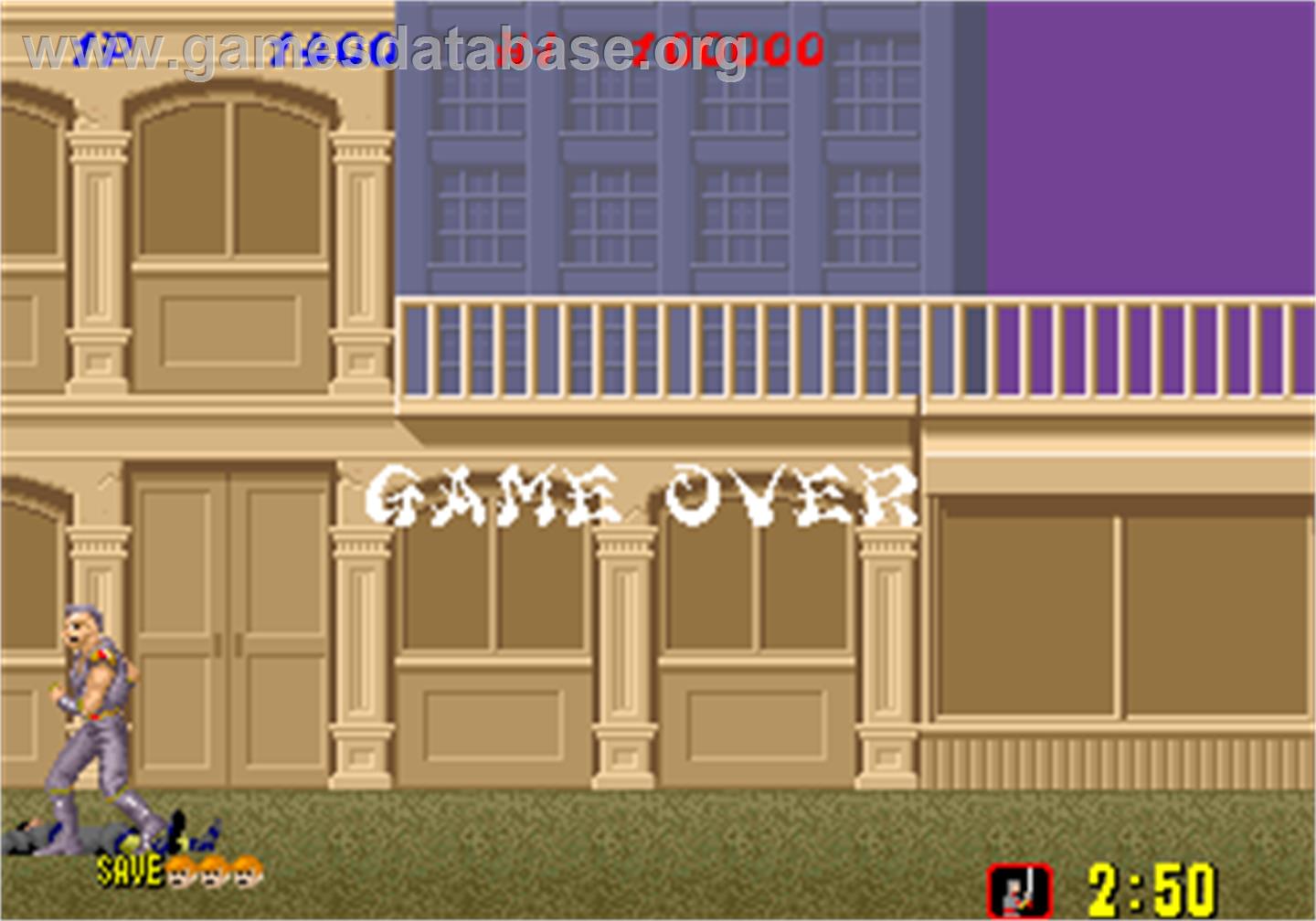 Shinobi - Arcade - Artwork - Game Over Screen