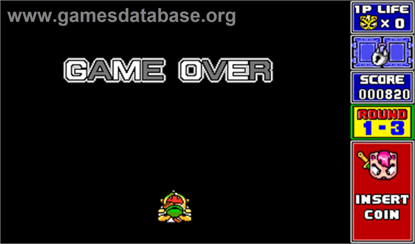 Shocking - Arcade - Artwork - Game Over Screen