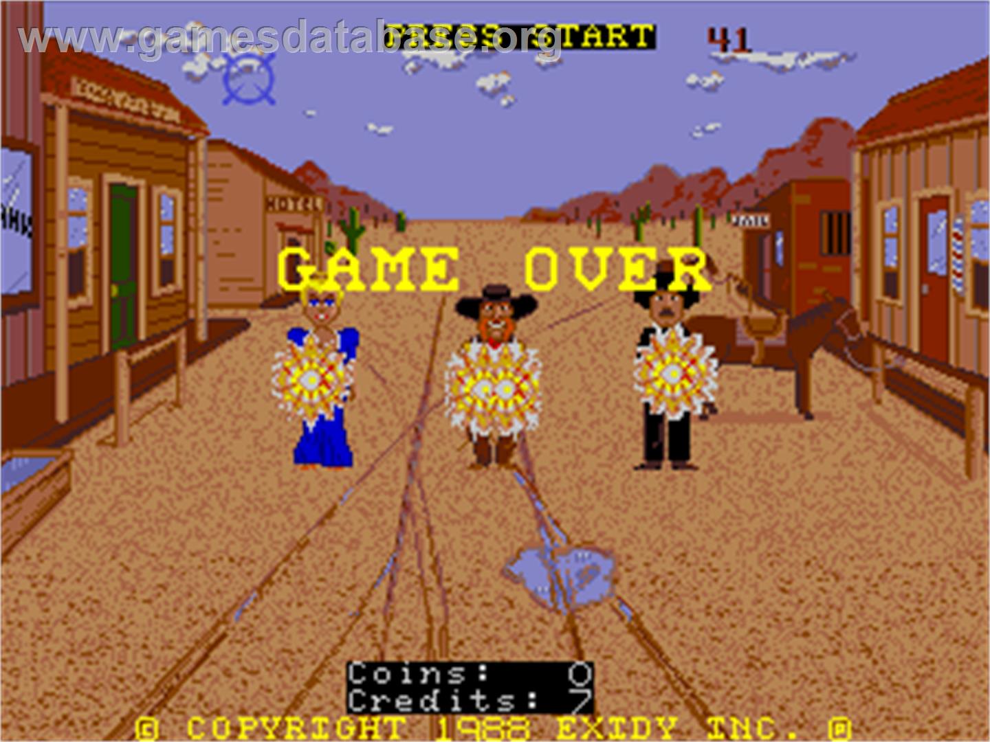 Showdown - Arcade - Artwork - Game Over Screen