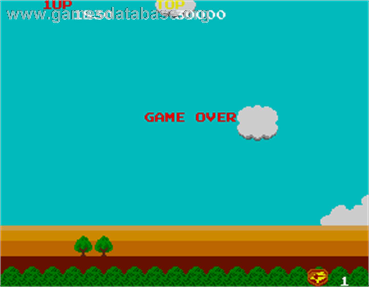 Sky Kid - Arcade - Artwork - Game Over Screen