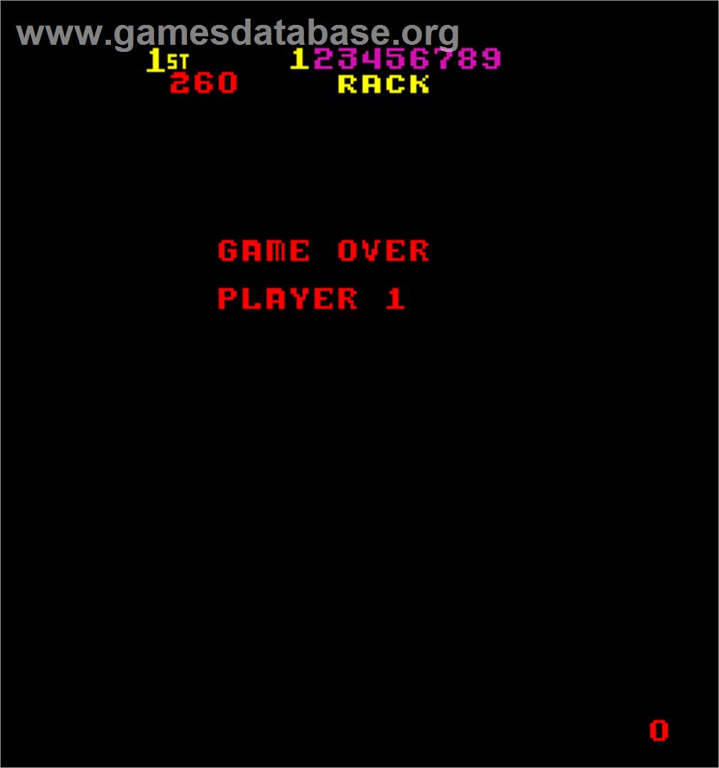 Solar Fox - Arcade - Artwork - Game Over Screen