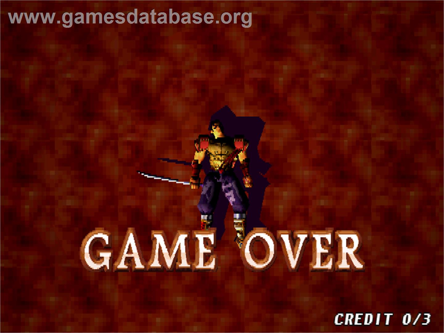 Soul Edge Ver. II - Arcade - Artwork - Game Over Screen