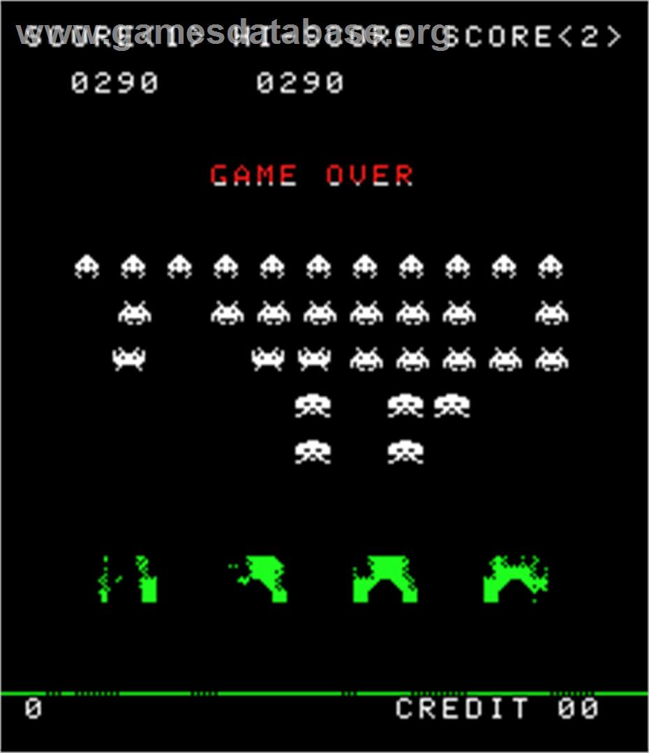 Space Attack II - Arcade - Artwork - Game Over Screen