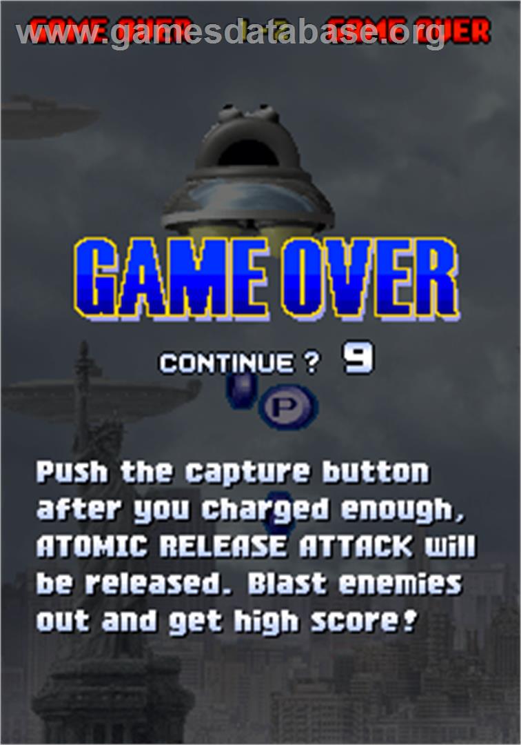 Space Bomber - Arcade - Artwork - Game Over Screen