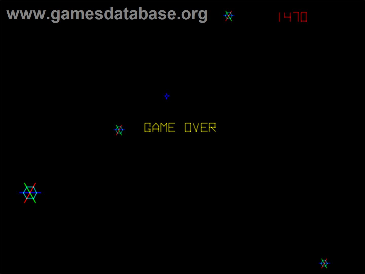Space Duel - Arcade - Artwork - Game Over Screen
