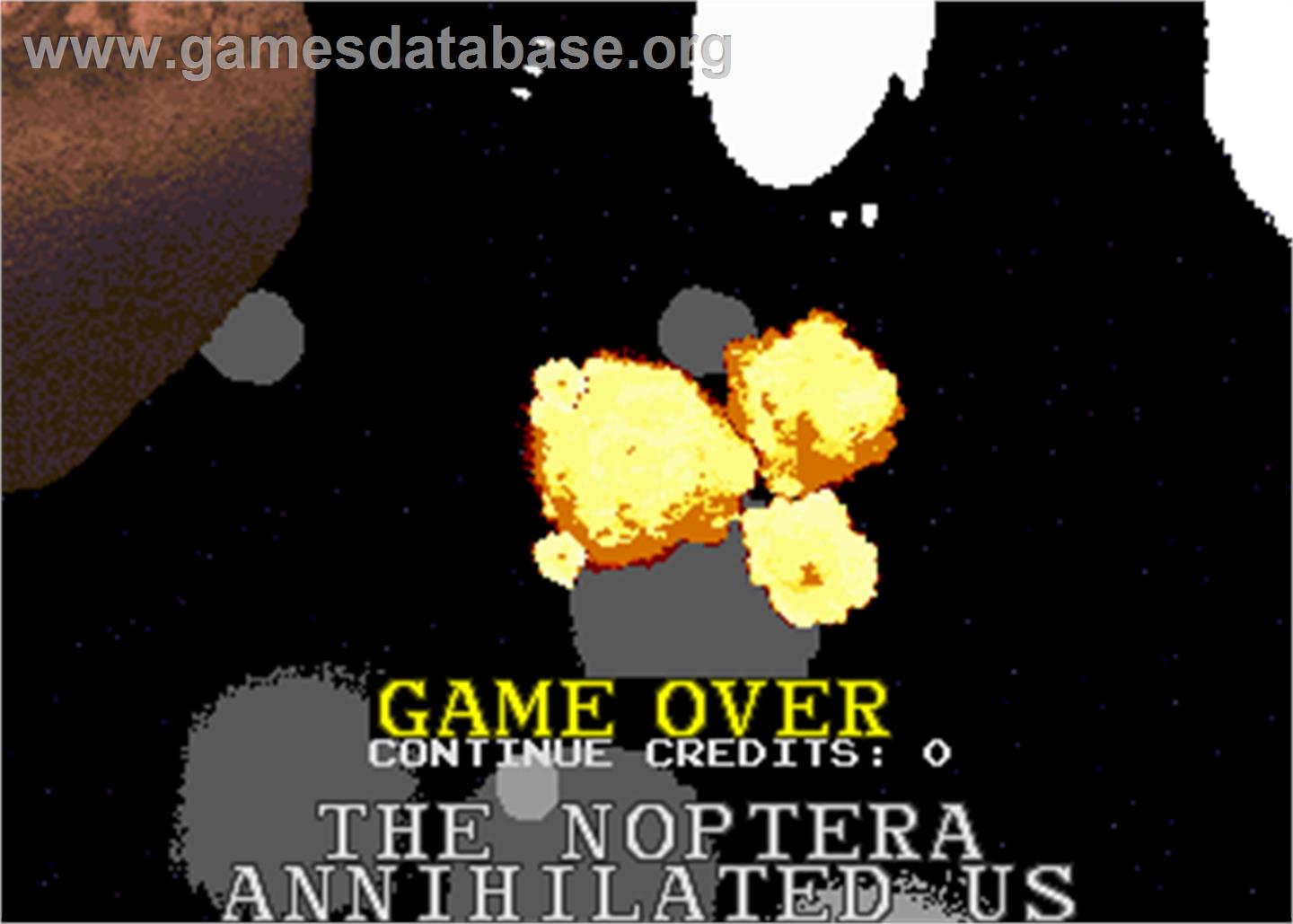 Space Lords - Arcade - Artwork - Game Over Screen
