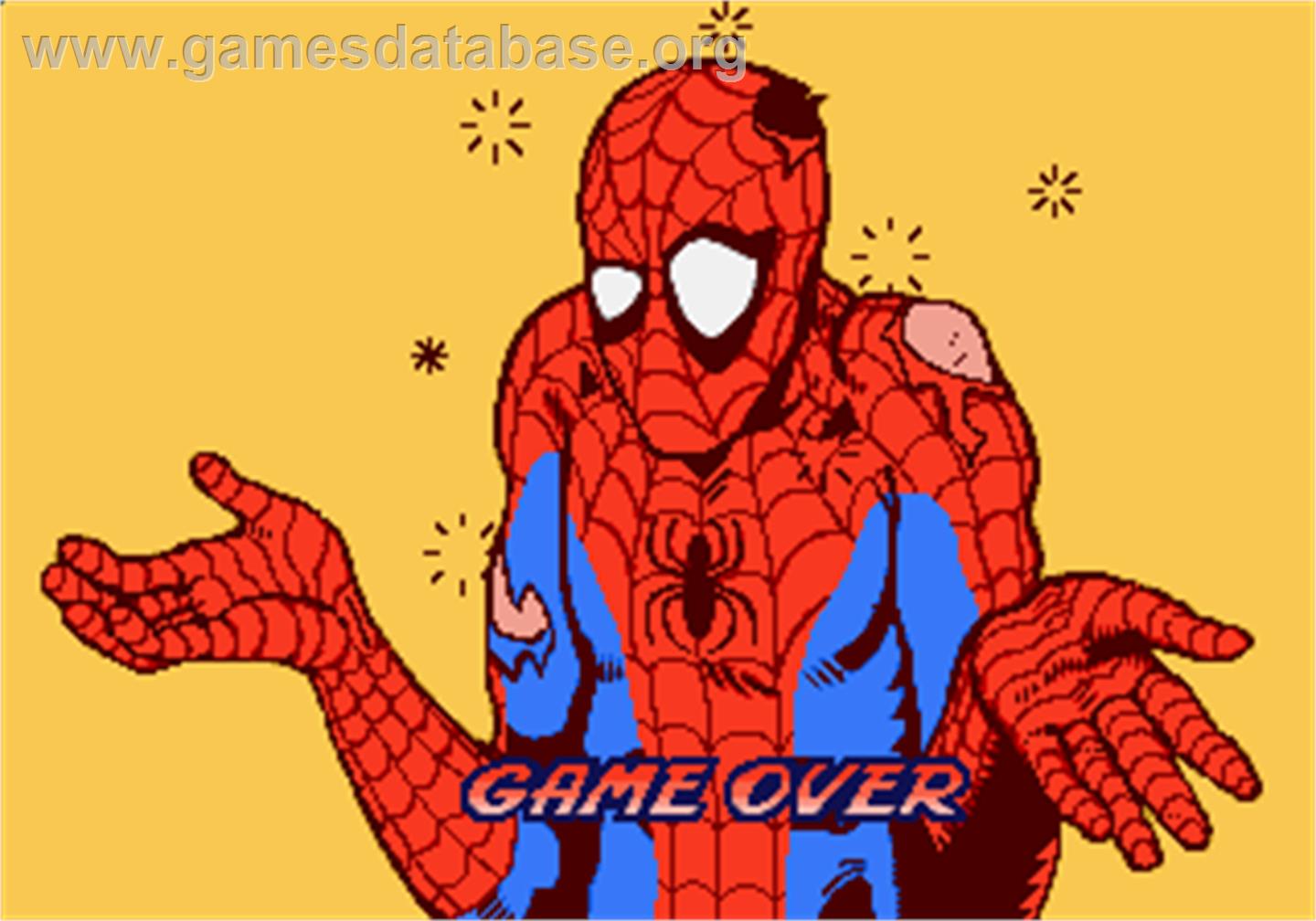 Spider-Man: The Videogame - Arcade - Artwork - Game Over Screen