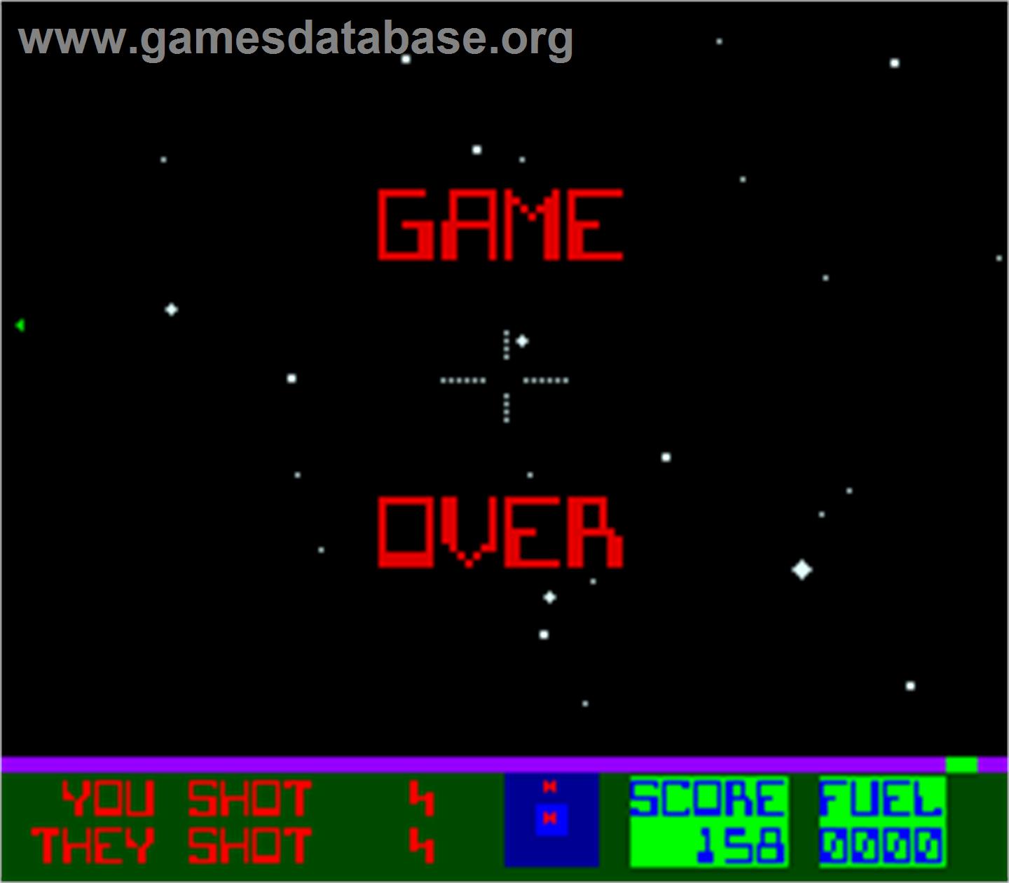 Star Fire - Arcade - Artwork - Game Over Screen