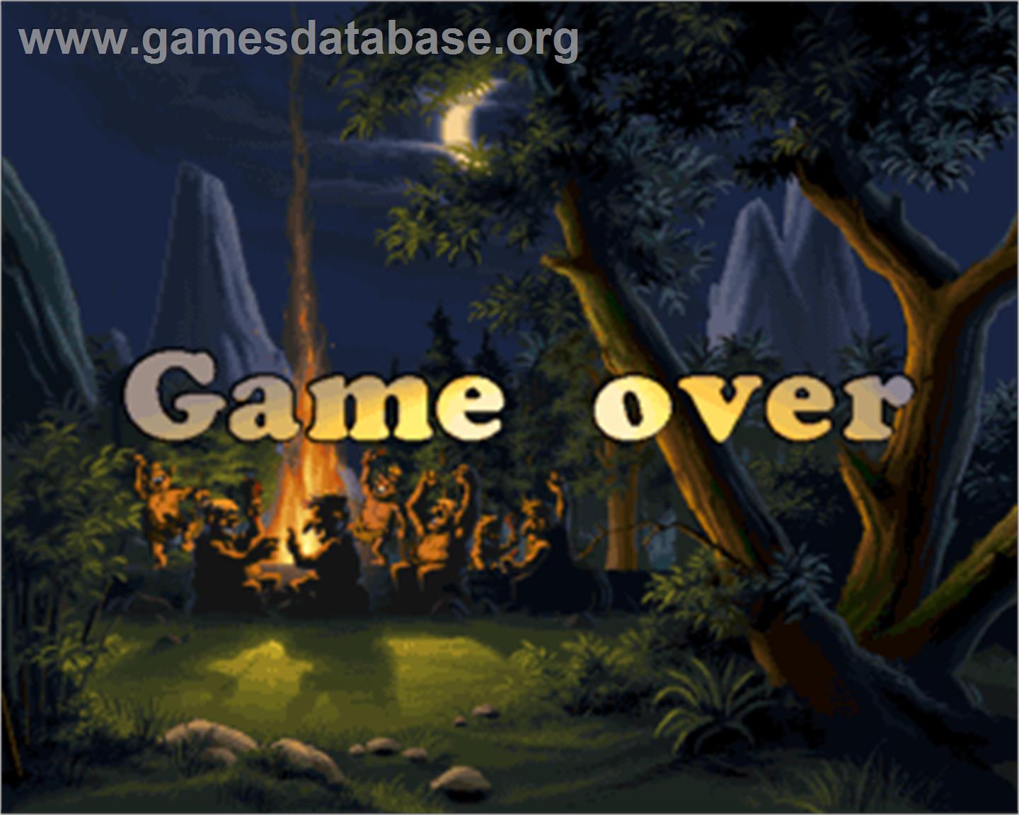 Stone Ball - Arcade - Artwork - Game Over Screen