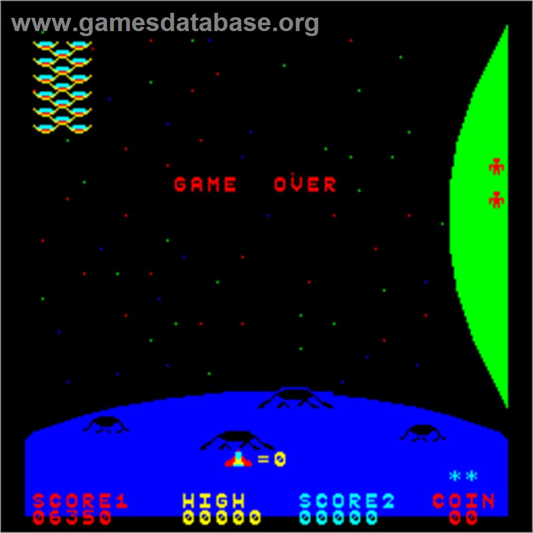 Stratovox - Arcade - Artwork - Game Over Screen