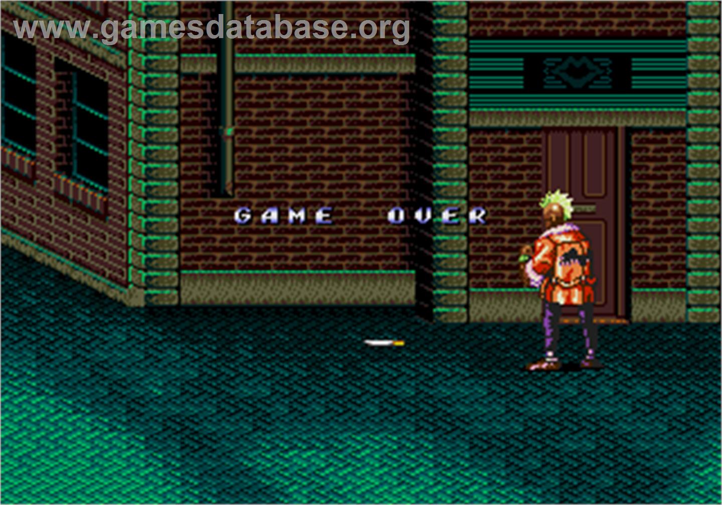 Streets of Rage II - Arcade - Artwork - Game Over Screen