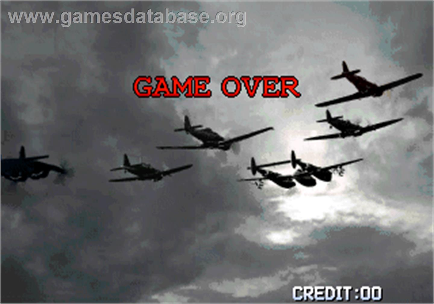Strikers 1945 Plus - Arcade - Artwork - Game Over Screen