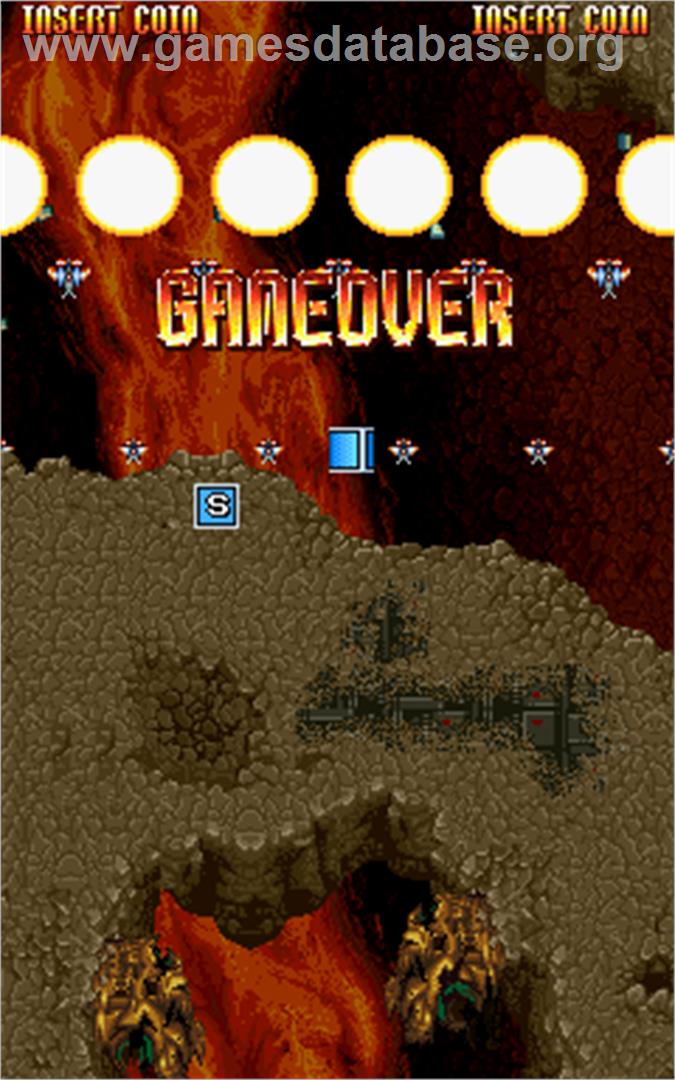 Super-X - Arcade - Artwork - Game Over Screen