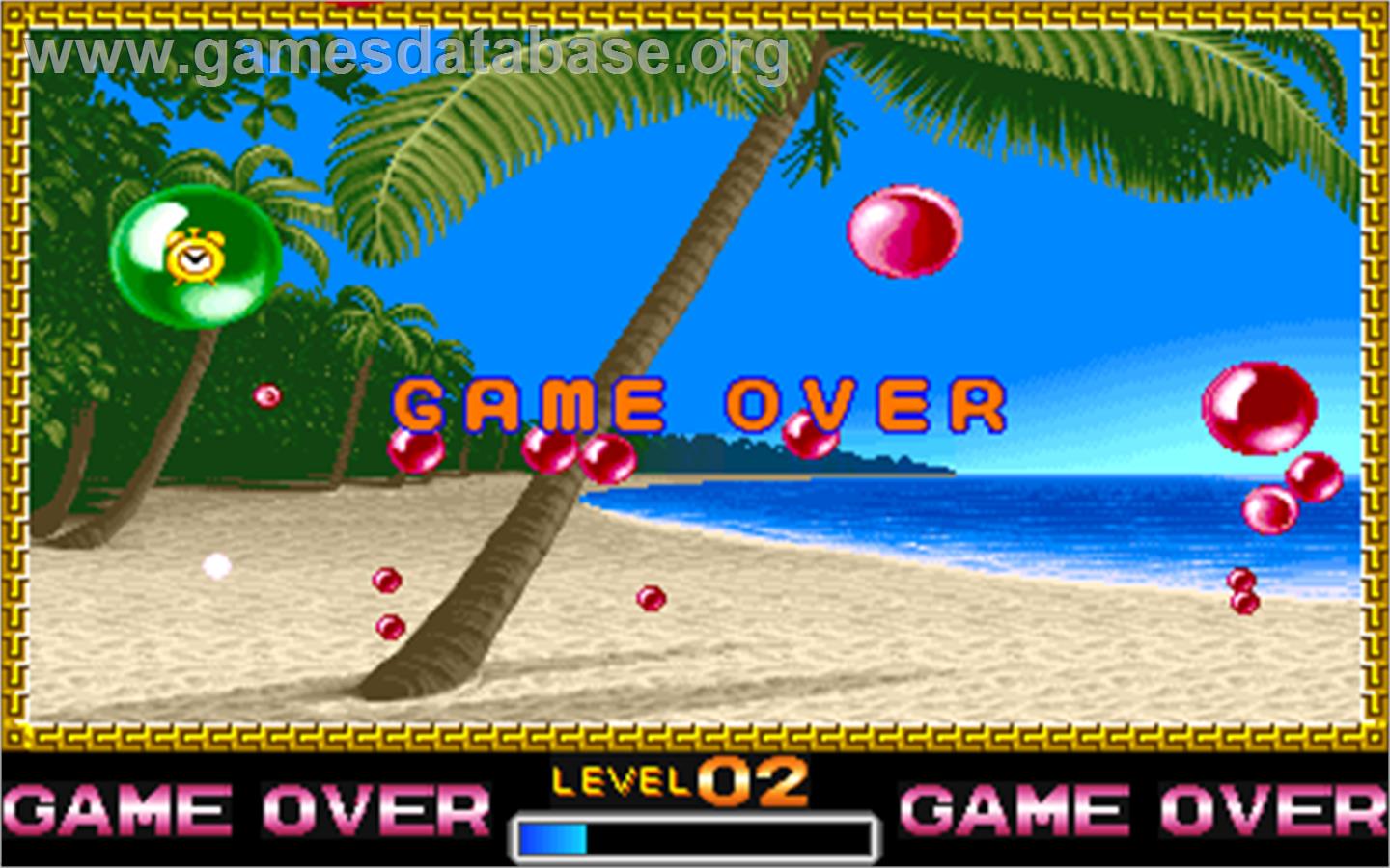 Super Buster Bros. - Arcade - Artwork - Game Over Screen