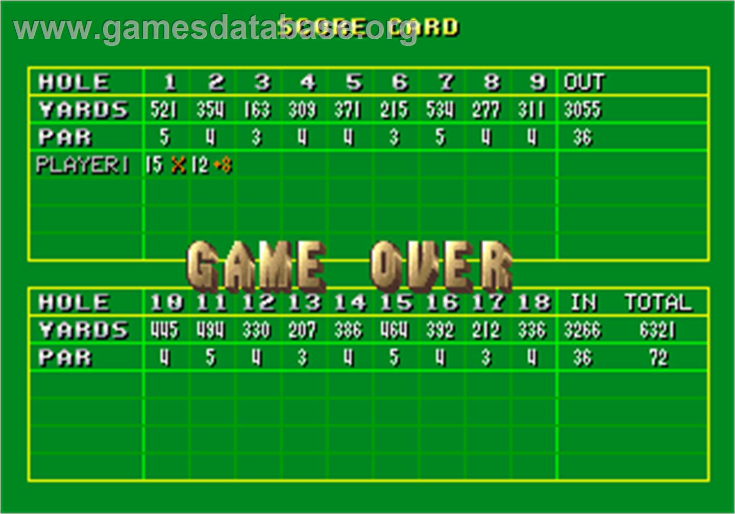 Super Eagle Shot - Arcade - Artwork - Game Over Screen