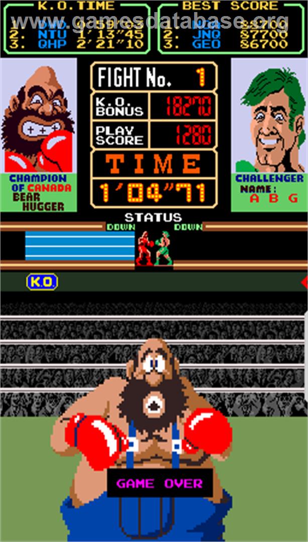 Super Punch-Out!! - Arcade - Artwork - Game Over Screen