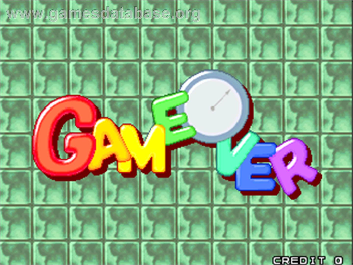Super Puzzle Bobble - Arcade - Artwork - Game Over Screen
