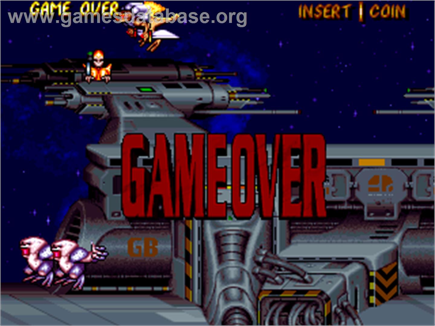 TH Strikes Back - Arcade - Artwork - Game Over Screen