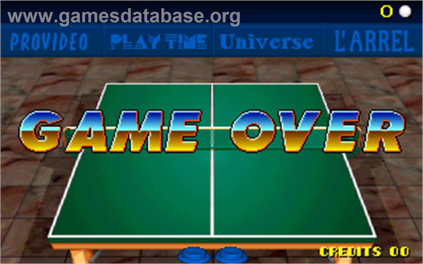 Table Tennis Champions - Arcade - Artwork - Game Over Screen