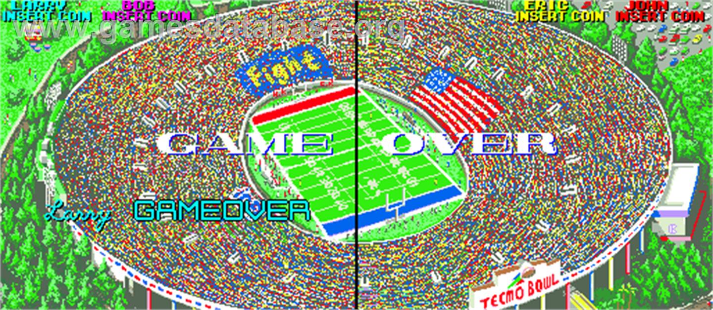 Tecmo Bowl - Arcade - Artwork - Game Over Screen