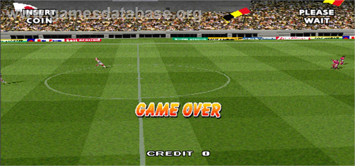 Tecmo World Cup Millennium - Arcade - Artwork - Game Over Screen