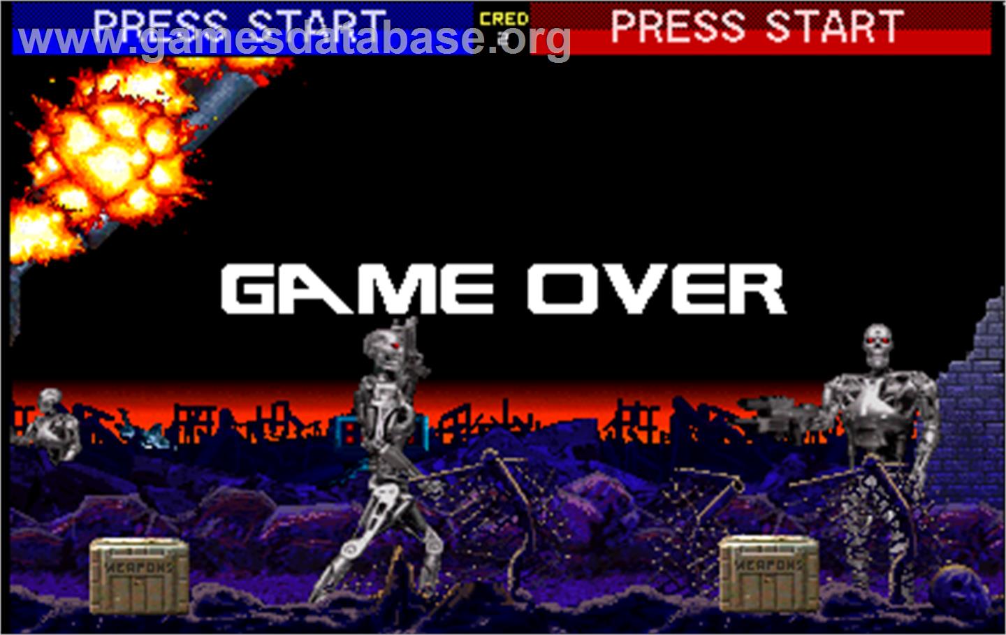 Terminator 2 - Judgment Day - Arcade - Artwork - Game Over Screen