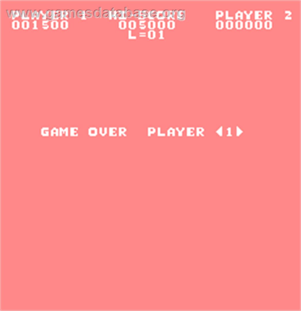 The Amazing Adventures of Mr. F. Lea - Arcade - Artwork - Game Over Screen