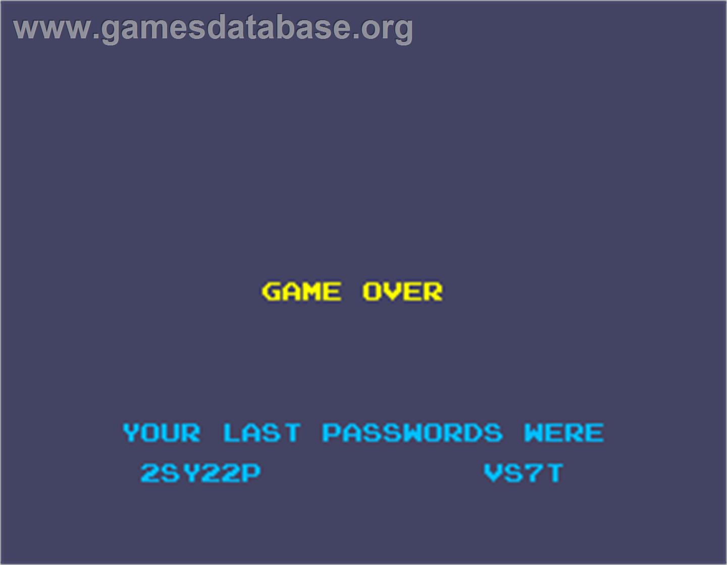 The Return of Ishtar - Arcade - Artwork - Game Over Screen