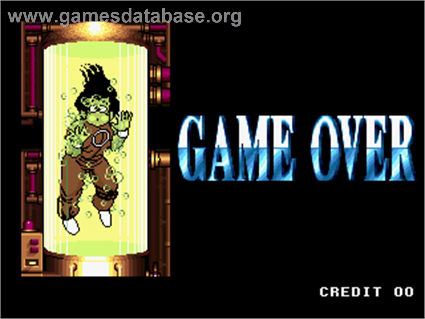 Thunder Hoop - Arcade - Artwork - Game Over Screen