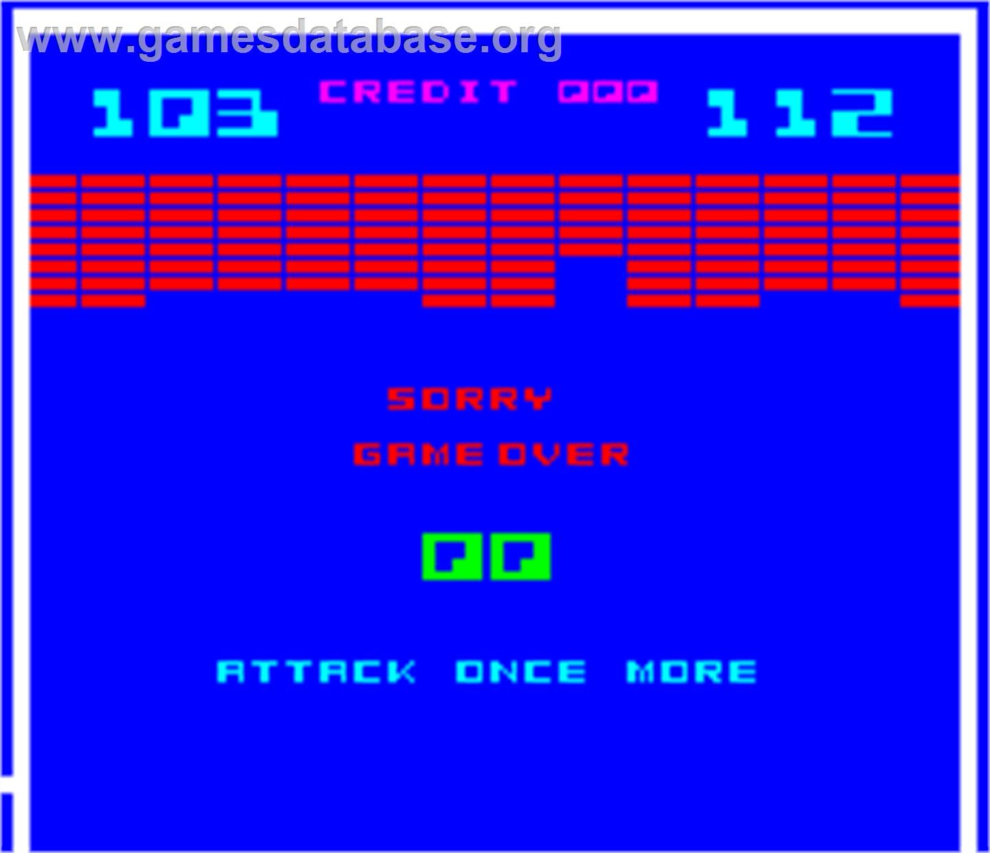 Time Attacker - Arcade - Artwork - Game Over Screen