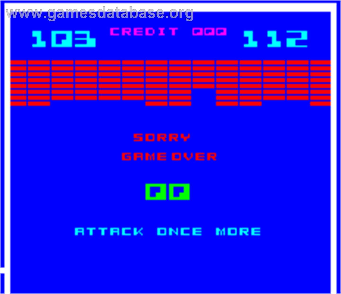 Time Attacker - Arcade - Artwork - Game Over Screen