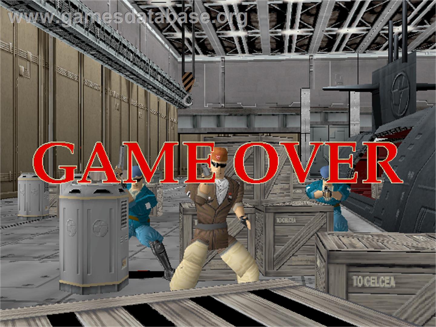 Time Crisis - Arcade - Artwork - Game Over Screen